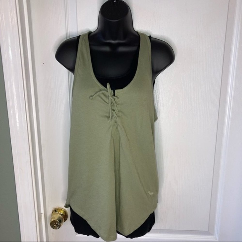 PINK Victoria's Secret Tank Lace Up Racerback SM